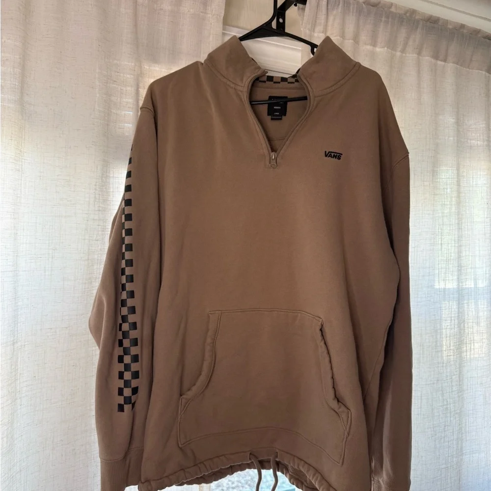 Vans Men's Tan Zip-Up Sweater